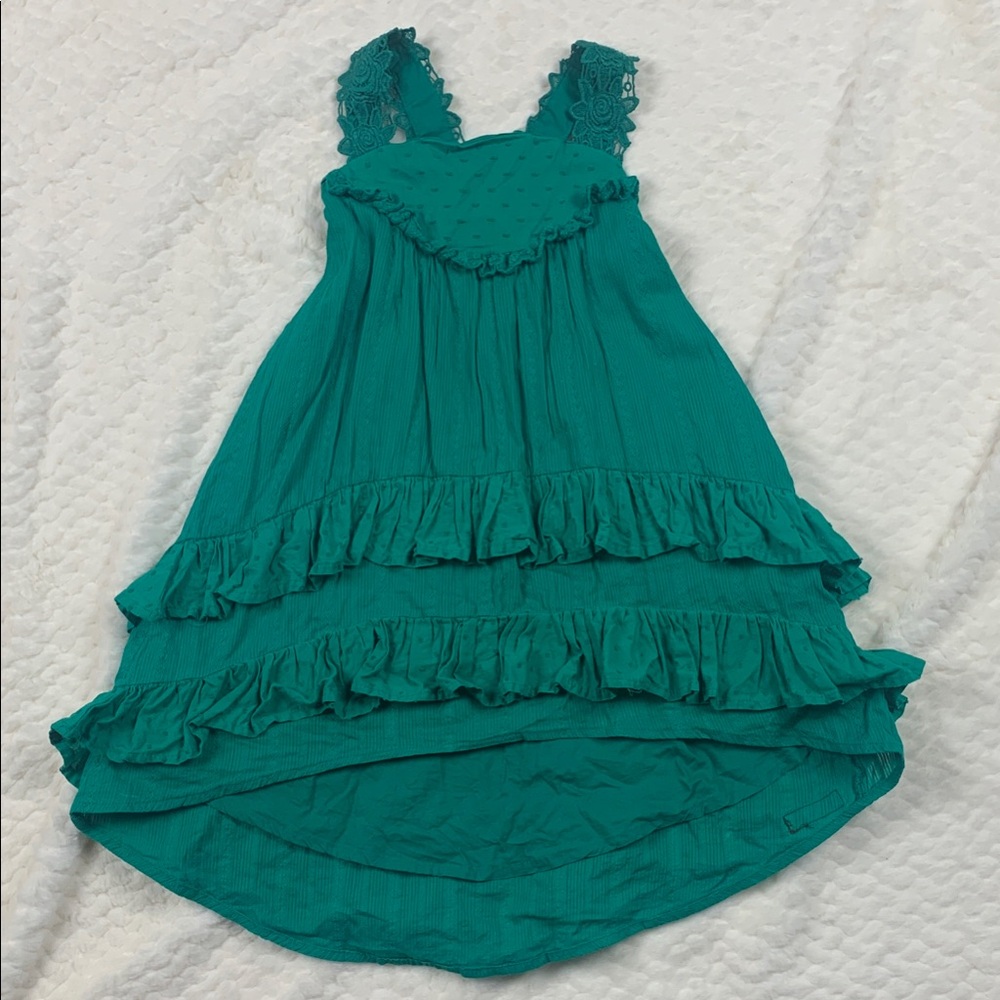 Matilda Jane Green Ruffle Kids Dress